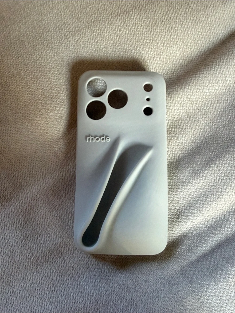 RHODE Sculpted Grip Silicone Phone Case in Light Gray